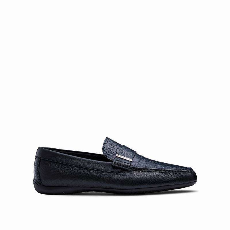 Russell & Bromley Yoga Classic Loafers Men's Blue [CXH8688HU]